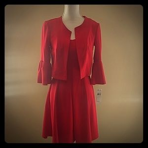2 piece red dress suit, PS